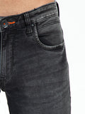 Men's Black Knitted Slim Fit Mid Rise Jeans | Rick Rogue, Rick Rogue