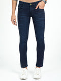 Men's Dark Blue Slim Fit Stretchable Knitted Jeans | Rick Rogue, Rick Rogue