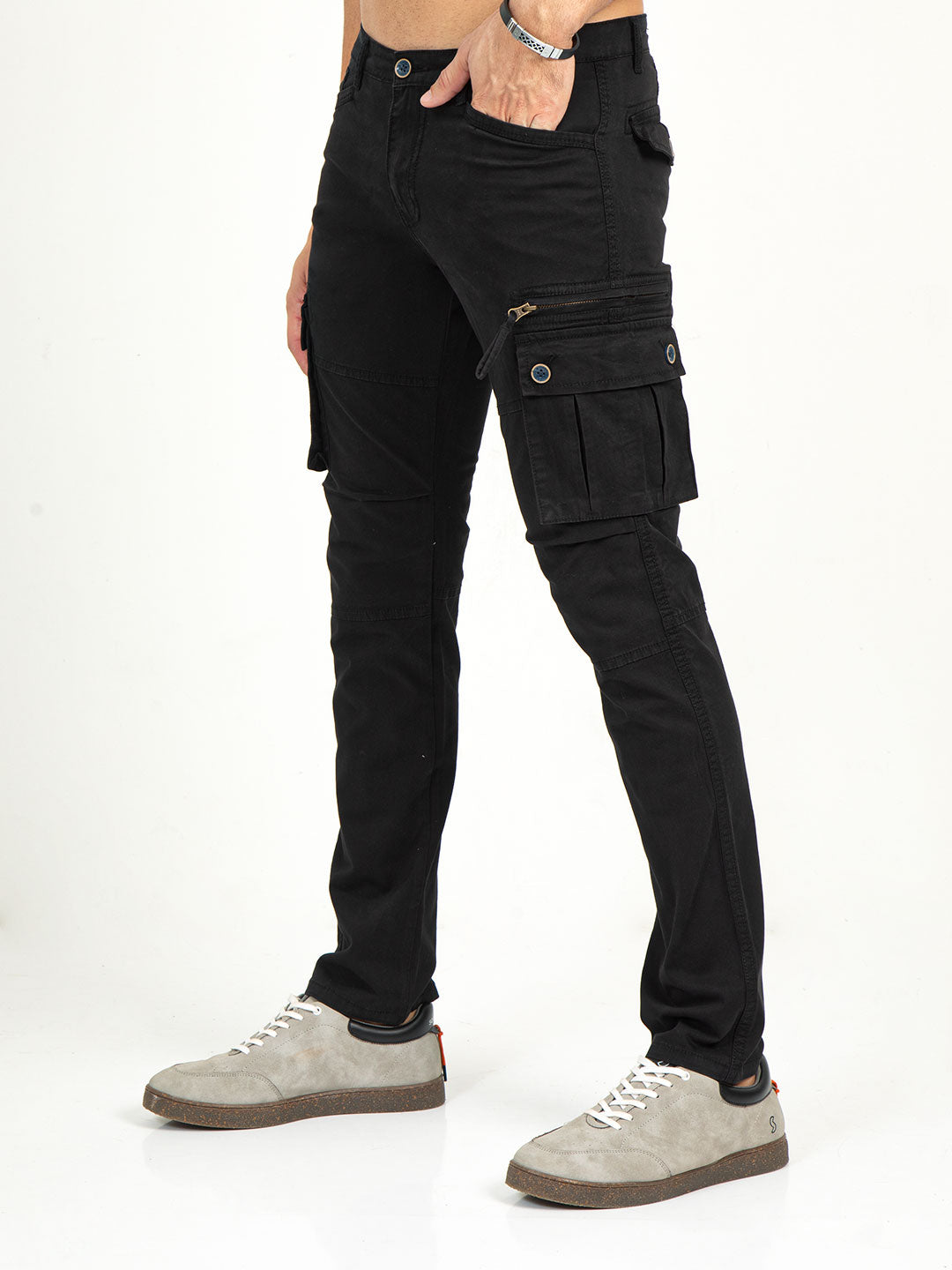 Men's Stretchable Twill Slim Fit Cargo | Cactus, CACTUS