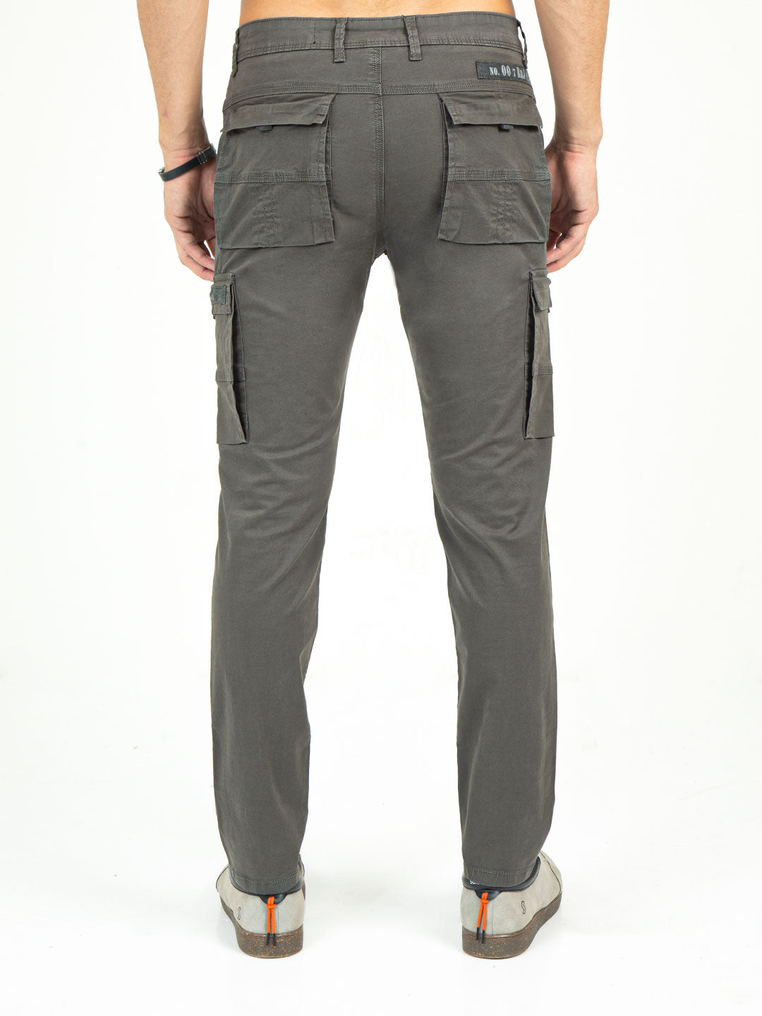 Men's Strechable Slim Fit Solid Cargo | Rick Rogue, Rick Rogue