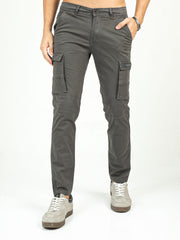 Men's Strechable Slim Fit Solid Cargo | Rick Rogue, Rick Rogue