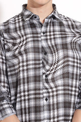 Men's Zig Zag Checked Shirt | Rick Rogue