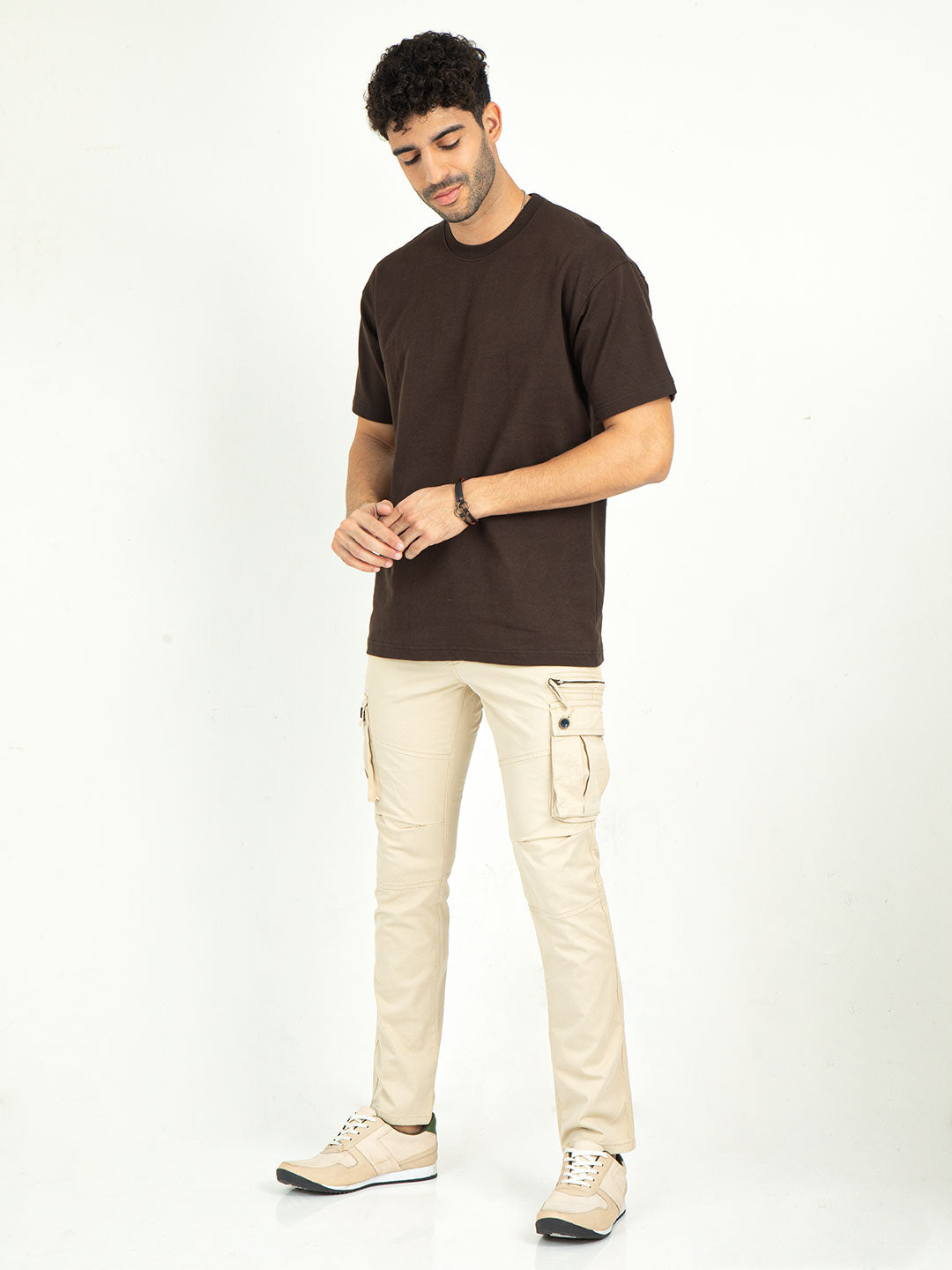 Men's Stretchable Twill Slim Fit Cargo | Cactus, CACTUS