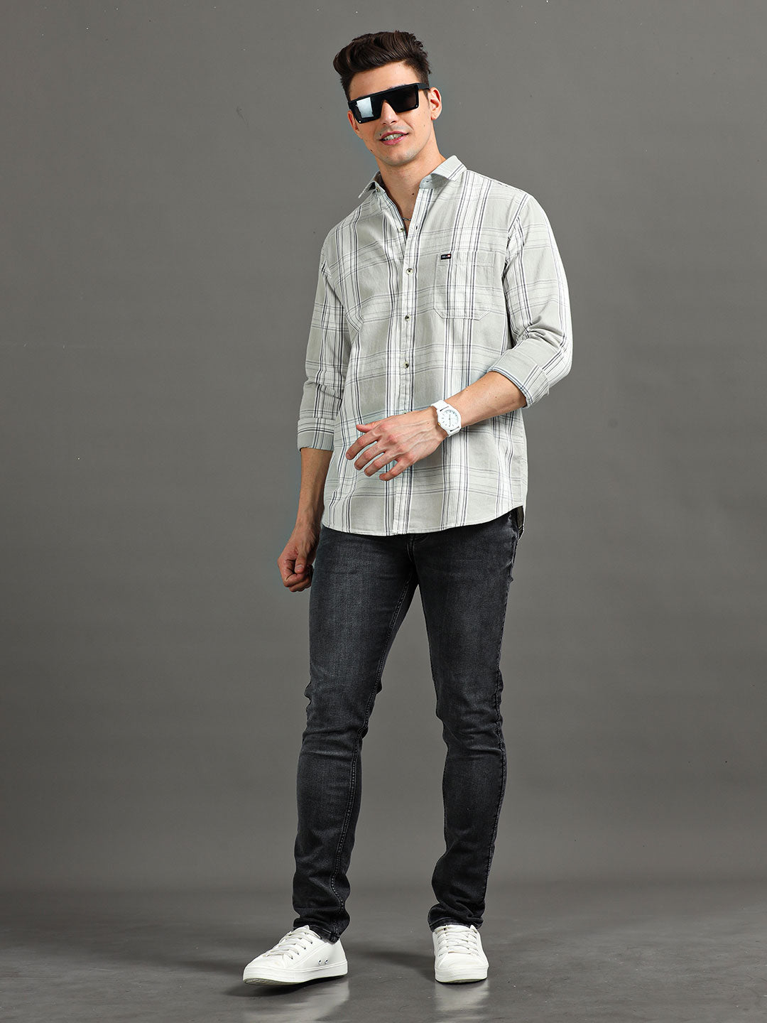 MEN'S CASUAL SLIM FIT CHECK SHIRT | Rick Rogue, Rick Rogue