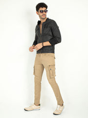 Men's Stretchable Twill Slim Fit Cargo | Cactus, CACTUS