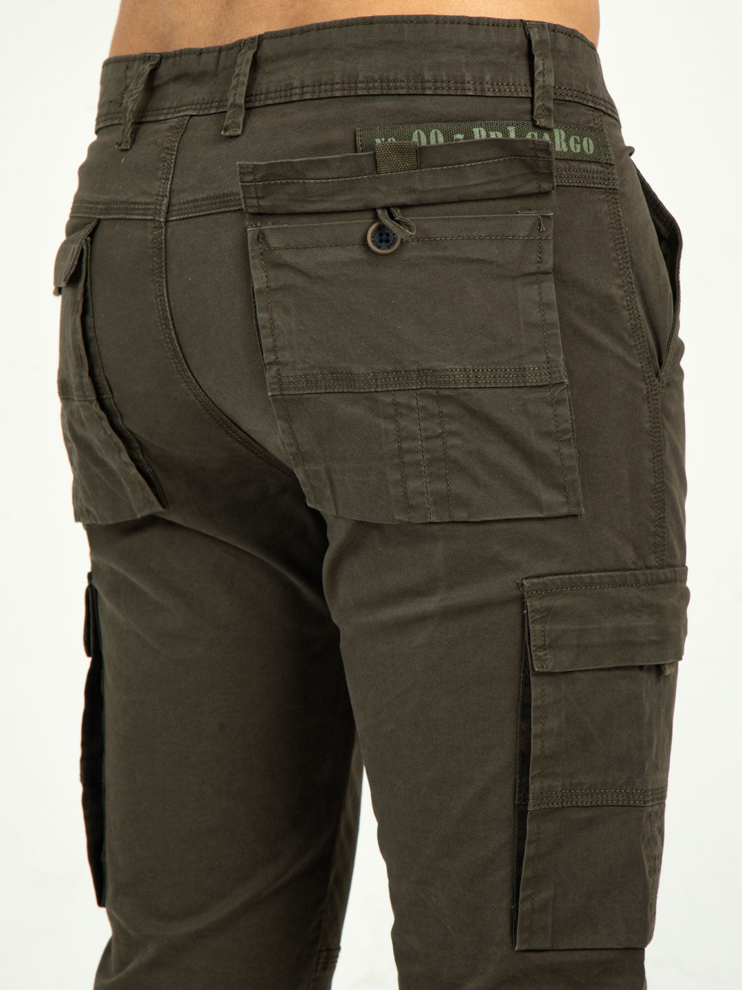 Men's Strechable Slim Fit Solid Cargo | Rick Rogue, Rick Rogue