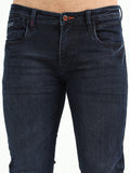 Men's Knitted Mid-Rise Slim fit Dark Blue Jeans | Rick Rogue, Rick Rogue