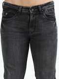 MEN'S KNITTED ash black mid rise SLIM FIT JEANS | Rick Rogue, Rick Rogue