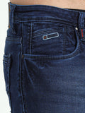 Men's Knitted Mid-Rise Slim fit Mid Blue Jeans | Rick Rogue, Rick Rogue