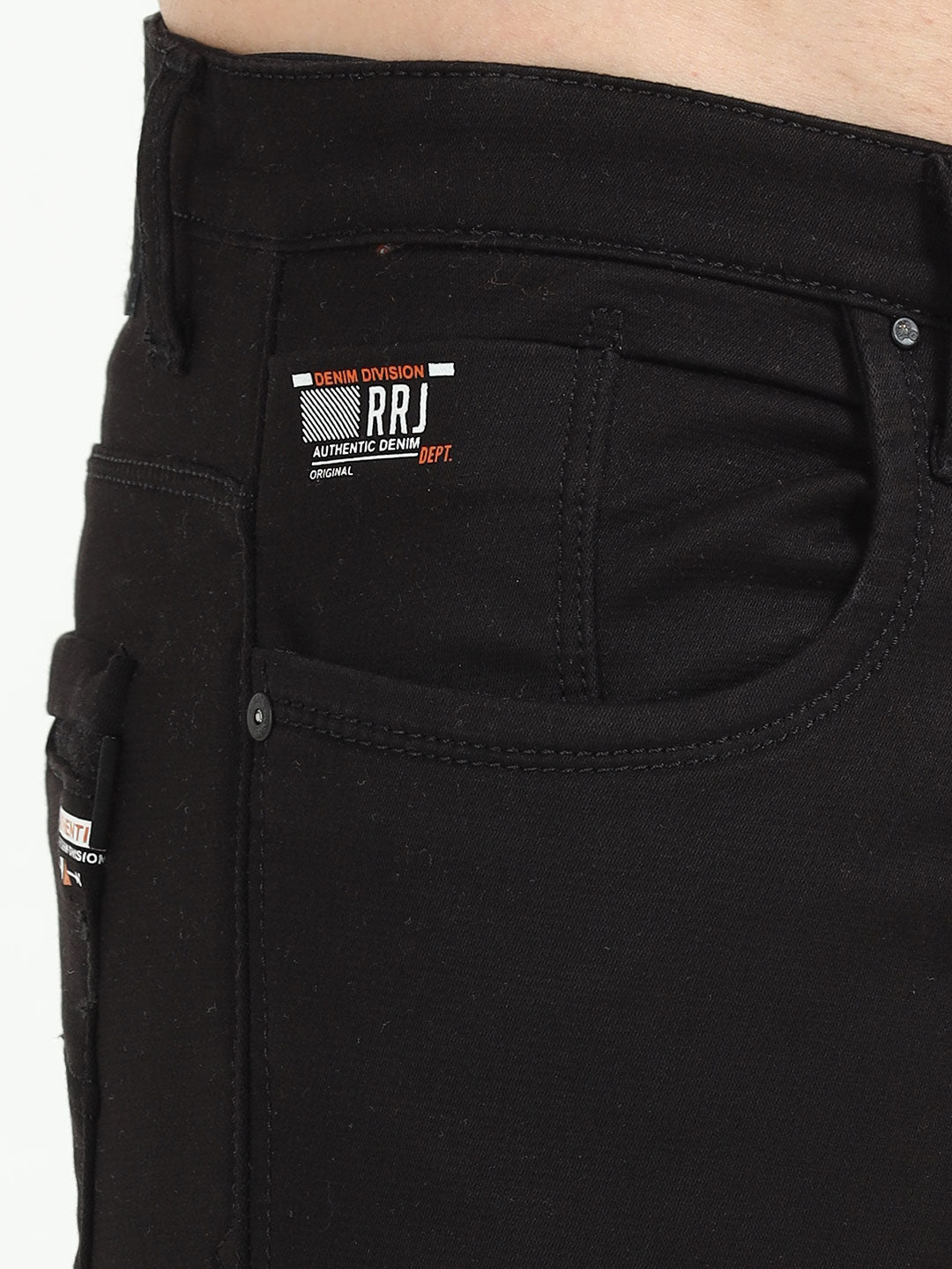 Men's Black Stretchable Knitted Slim Fit Jeans | Rick Rogue, Rick Rogue