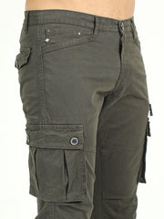 Men's Stretchable Twill Slim Fit Cargo | Cactus, CACTUS