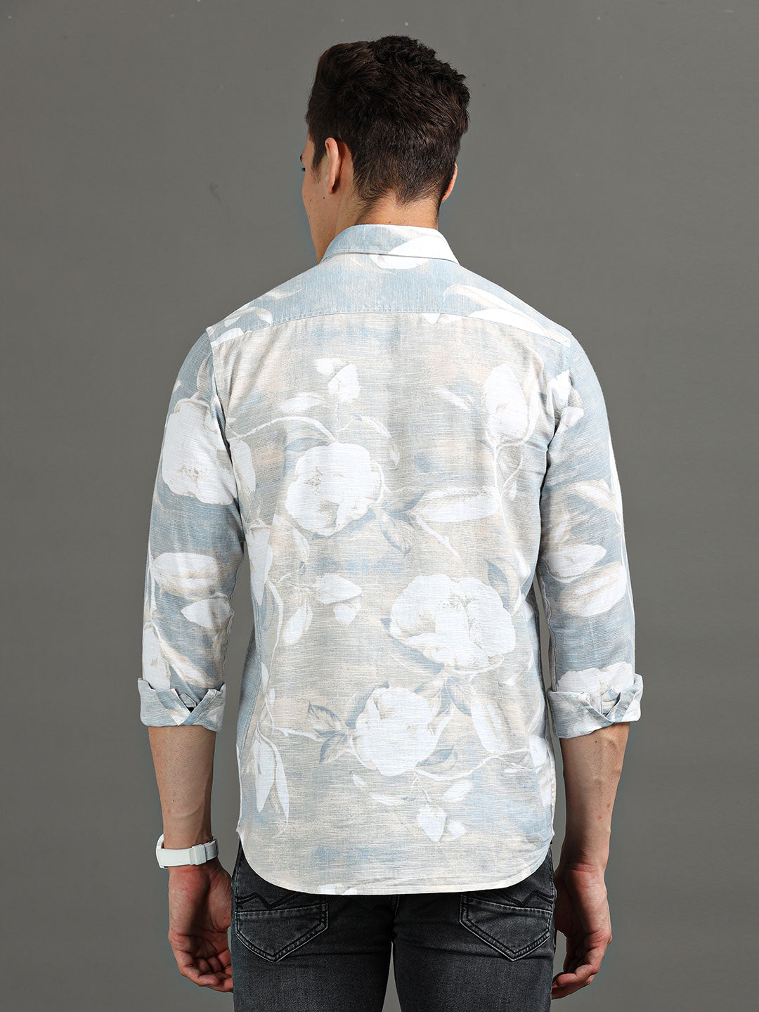 Men's Casual Fit Floral Printed Casual Shirt | Rick Rogue, Rick Rogue