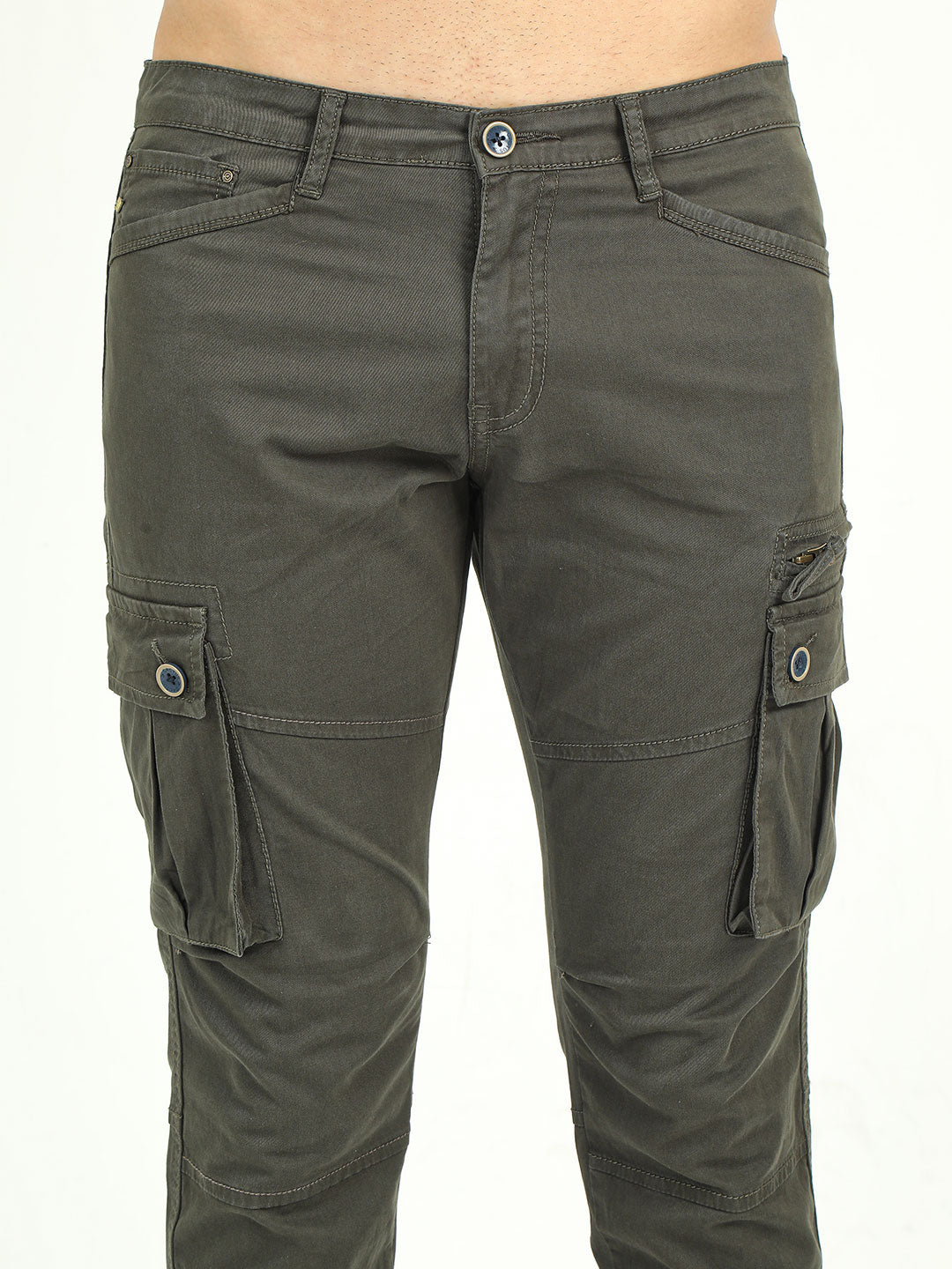 Men's Stretchable Twill Slim Fit Cargo | Cactus, CACTUS