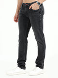 Men's Knitted  Dark Blue Mid-Rise Stretchable Jeans | Rick Rogue, Rick Rogue