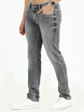 Men's Knitted Light Grey Mid-Rise Slim fit Jeans | Rick Rogue, Rick Rogue