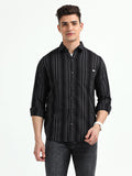 Men's Standard Striped Slim Fit Opaque Casual Shirt | Rick Rogue, Rick Rogue