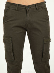 Men's Strechable Slim Fit Solid Cargo | Rick Rogue, Rick Rogue