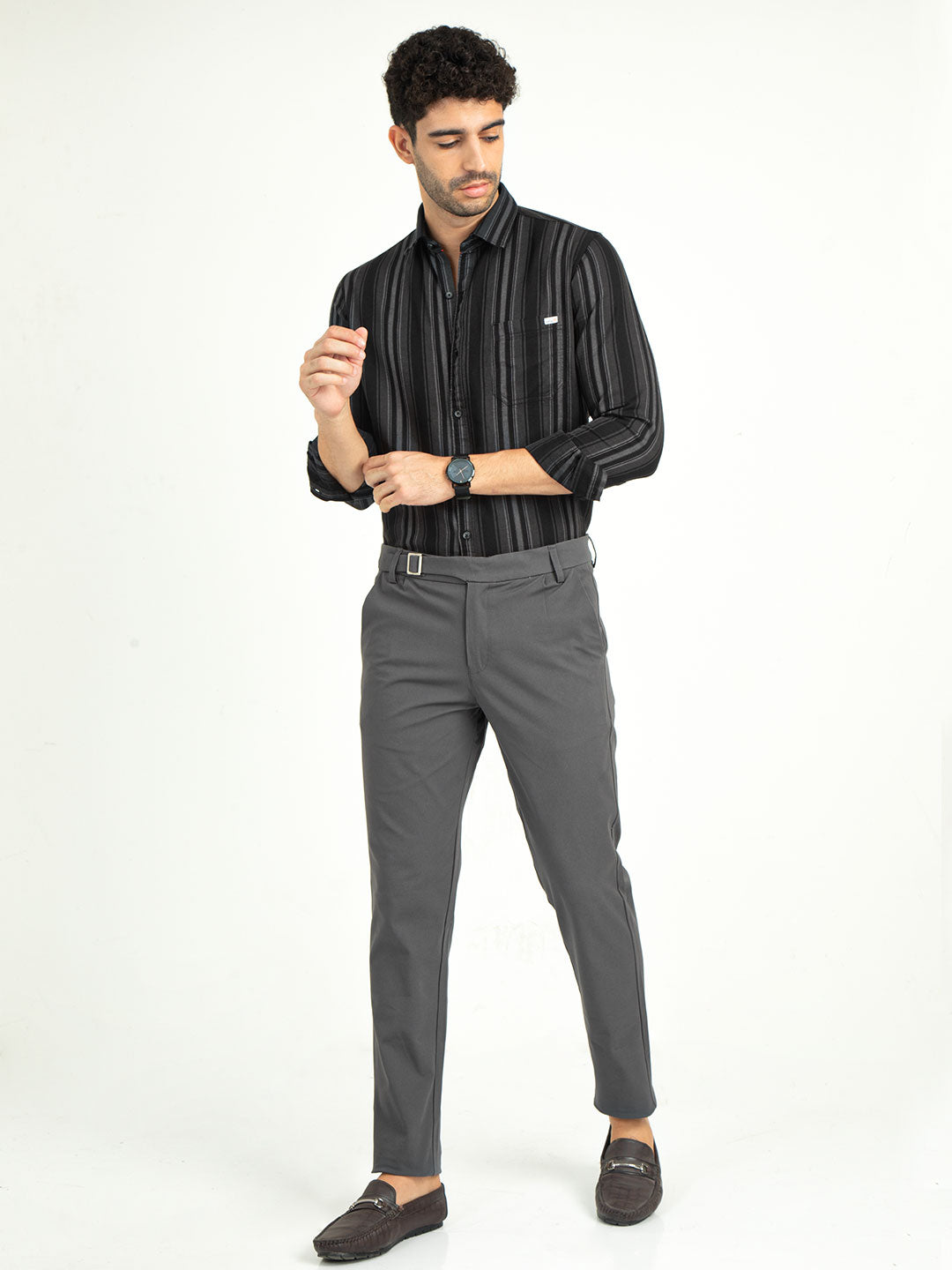 MEN'S Ankle Length Cotton 4 Way Stretch Trouser | Rick Rogue, Rick Rogue