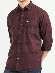 Men's Checks Casual Pure Cotton Slim Fit Shirt  | Rick Rogue, Rick Rogue