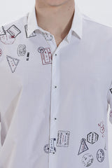 Men's Semi Printed Shirt | Rick Rogue