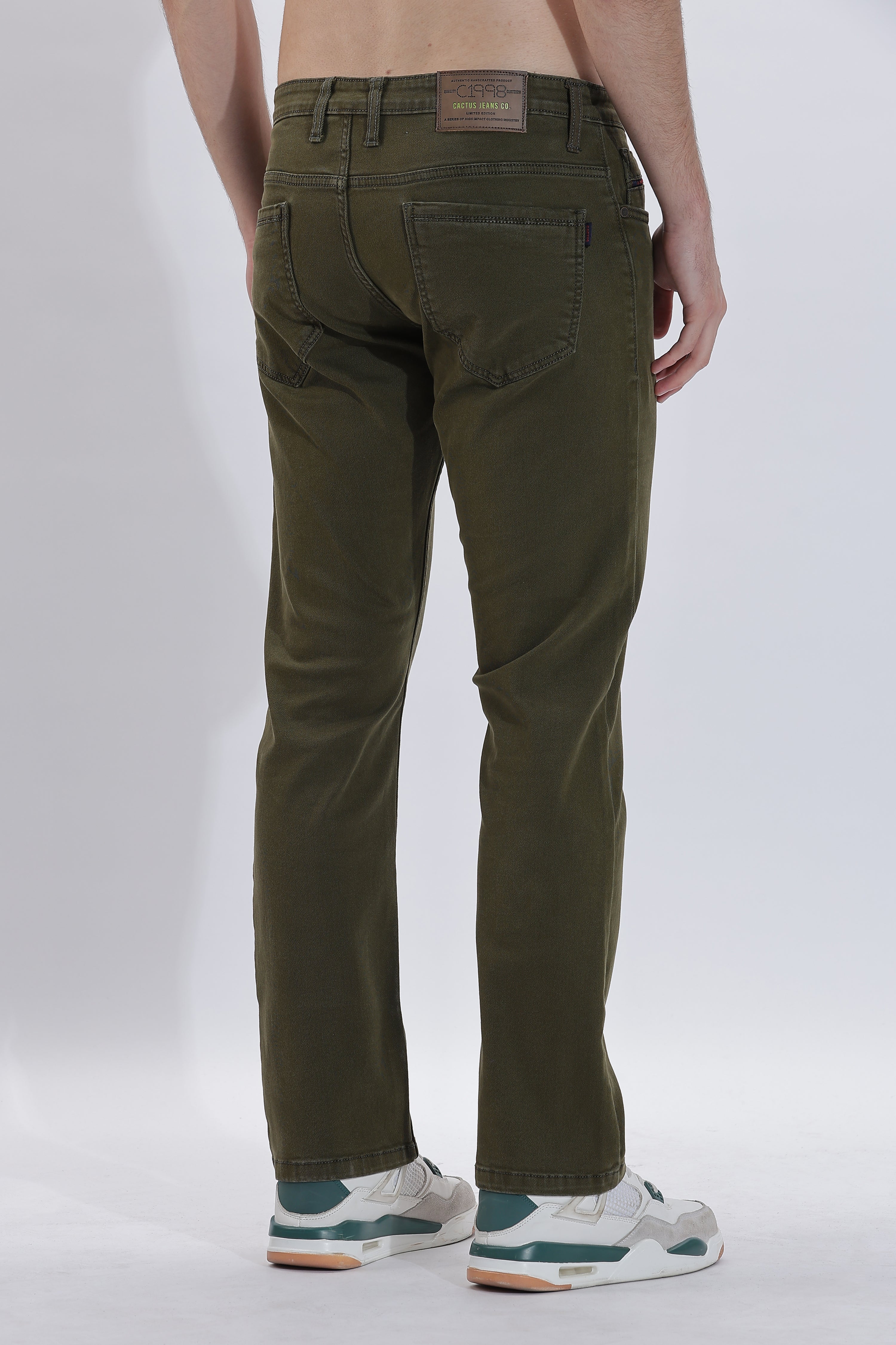 Straight Fit Denims Olive