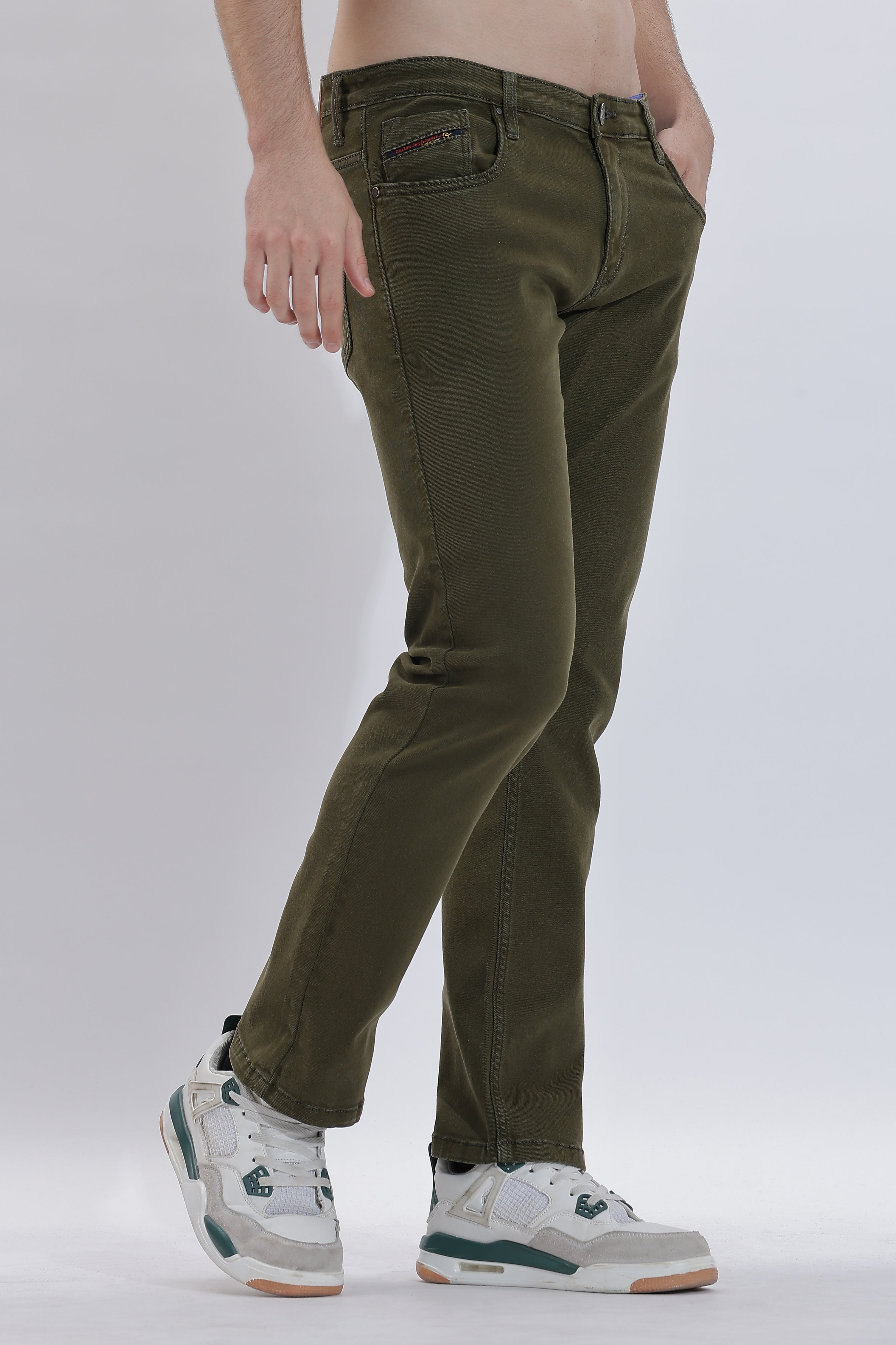 Straight Fit Denims Olive