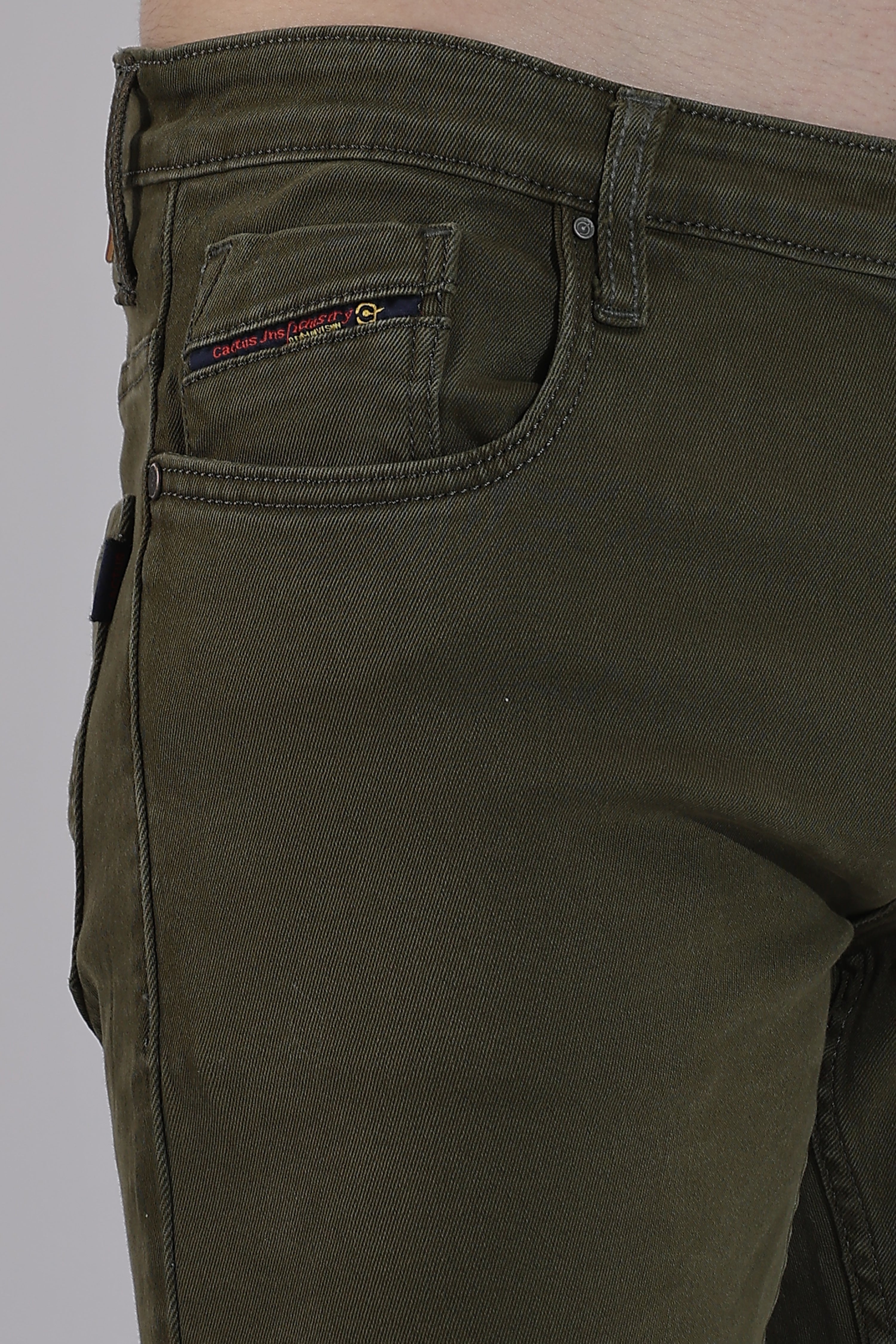 Straight Fit Denims Olive