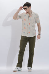 Linen Self Design Shirt