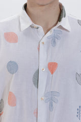 Linen Self Design Shirt