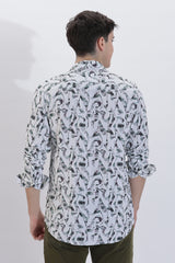 Men's White Base All Over Printed Shirt | Rick Rogue