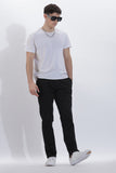 Men's Black Drawstring Trousers | Rick Rogue