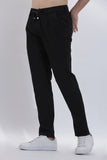 Men's Black Drawstring Trousers | Rick Rogue