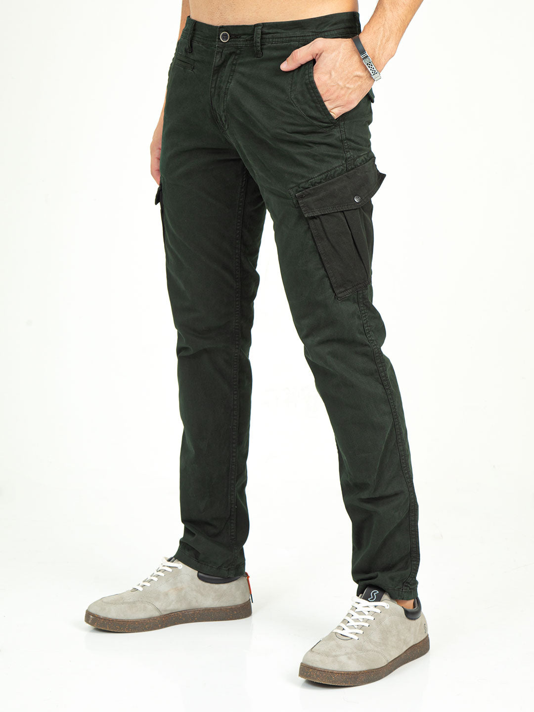 MEN'S Ankle Length Stretchable SLIM FIT CARGOS | Rick Rogue, Rick Rogue