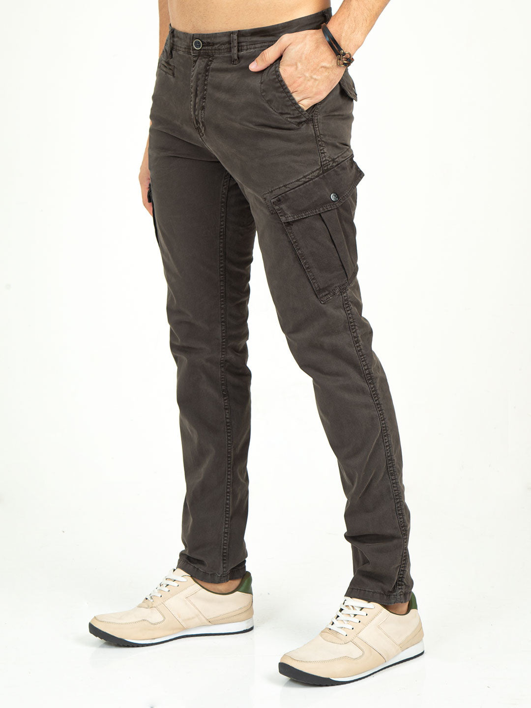 MEN'S Ankle Length Stretchable SLIM FIT CARGOS | Rick Rogue, Rick Rogue