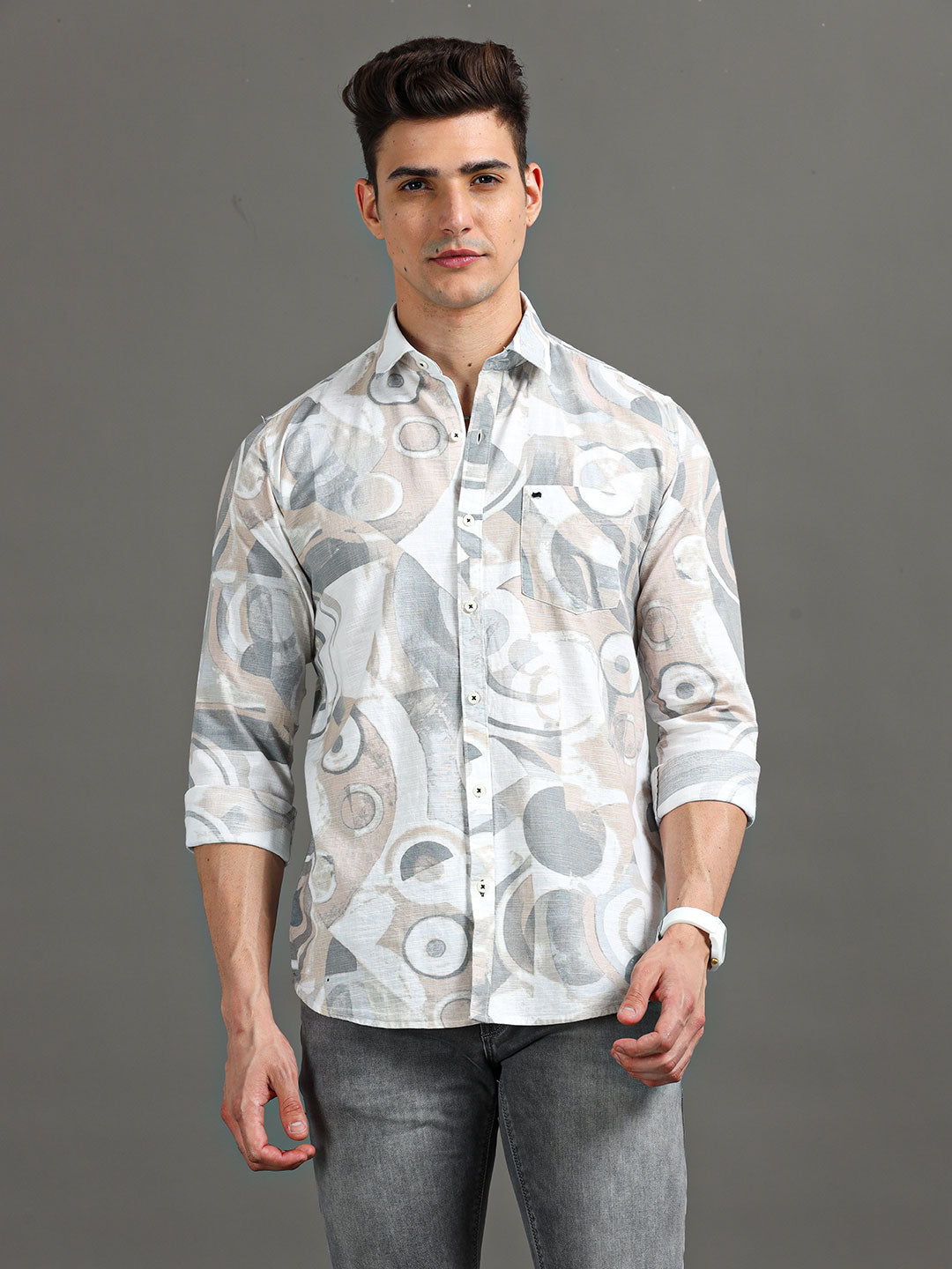 MEN'S DIGITAL PRINT CASUAL SLIM FIT SHIRT | Rick Rogue, Rick Rogue