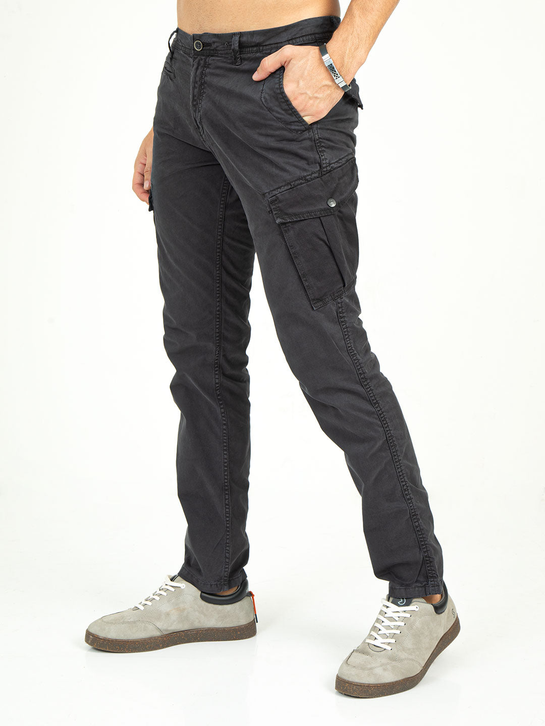 MEN'S Ankle Length Stretchable SLIM FIT CARGOS | Rick Rogue, Rick Rogue