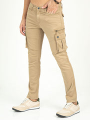 Men's Stretchable Twill Slim Fit Cargo | Cactus, CACTUS