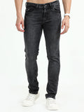 MEN'S KNITTED ash black mid rise SLIM FIT JEANS | Rick Rogue, Rick Rogue