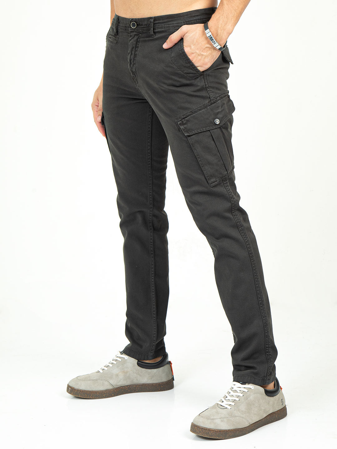 MEN'S Ankle Length Stretchable SLIM FIT CARGOS | Rick Rogue, Rick Rogue