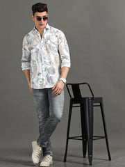 Men's Casual Fit Floral Printed Casual Shirt | Rick Rogue, Rick Rogue