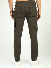 Men's Strechable Slim Fit Solid Cargo | Rick Rogue, Rick Rogue