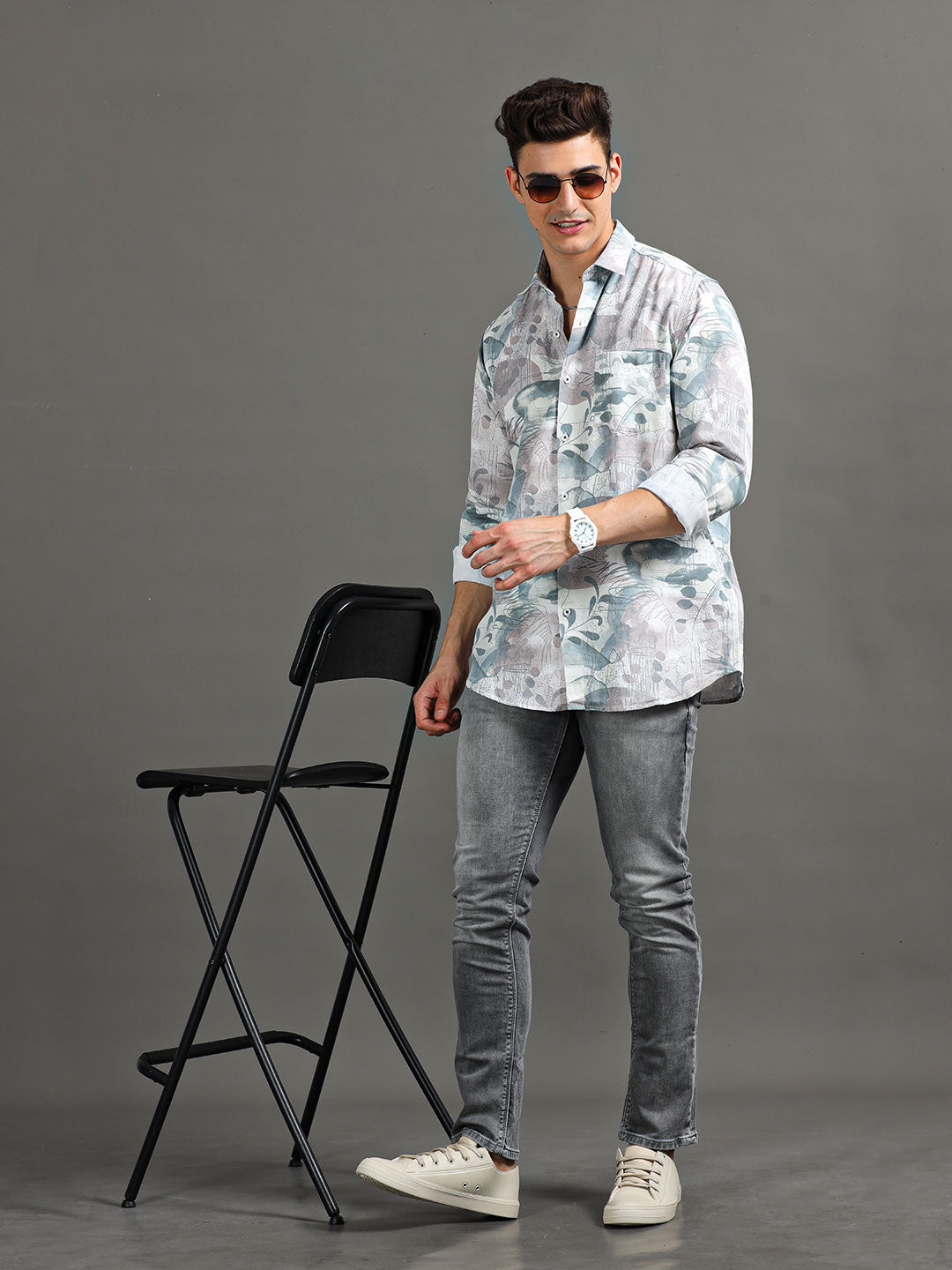 Men's Floral Printed Regular Fit Casual Shirt | Rick Rogue, Rick Rogue