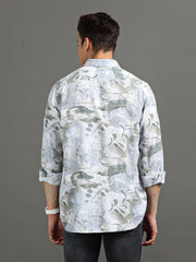 Men's Floral Printed Regular Fit Casual Shirt | Rick Rogue, Rick Rogue