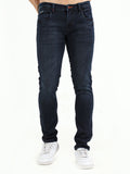 Men's Knitted Mid-Rise Slim fit Dark Blue Jeans | Rick Rogue, Rick Rogue