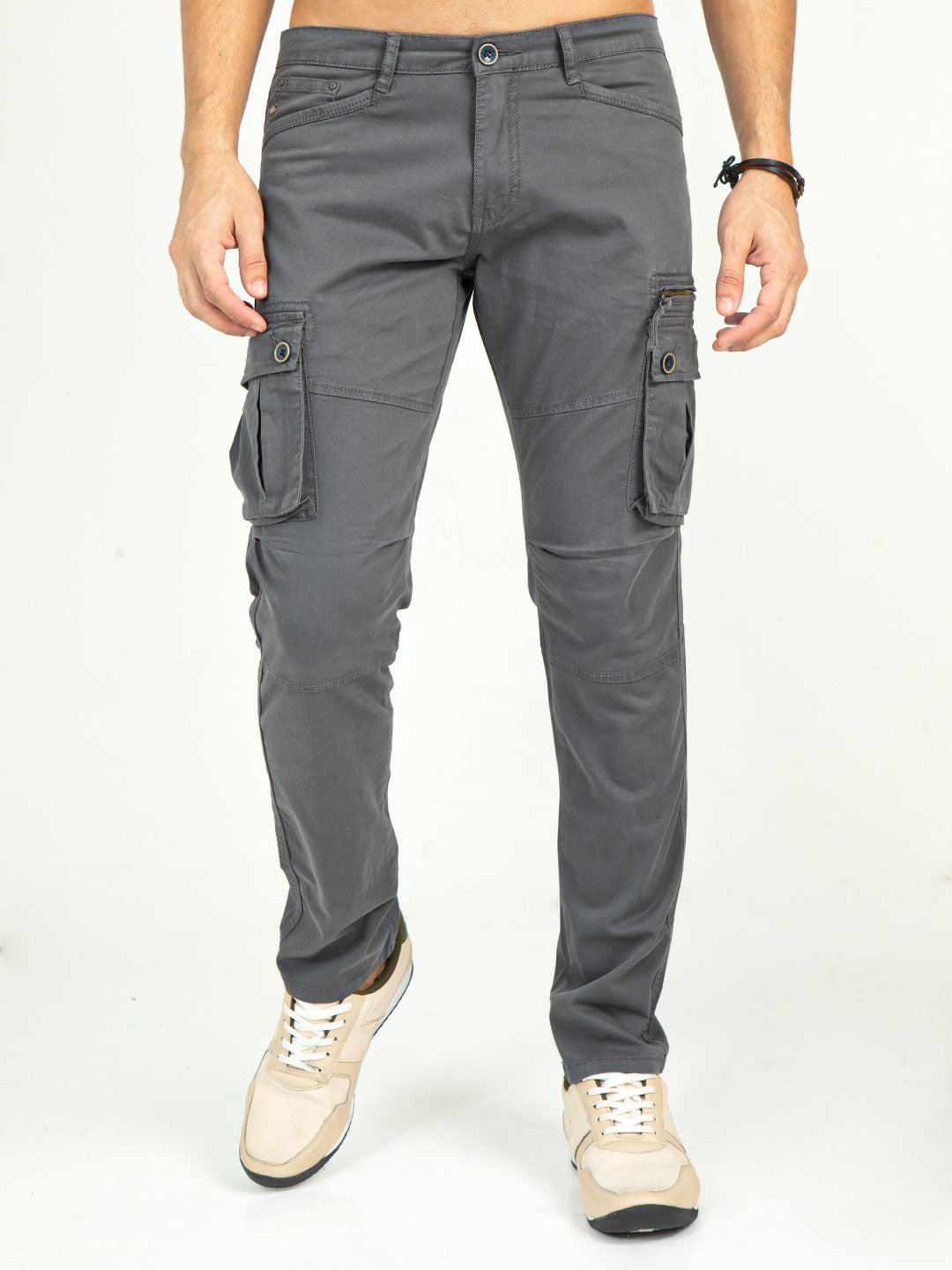 Men's Stretchable Twill Slim Fit Cargo | Cactus, CACTUS