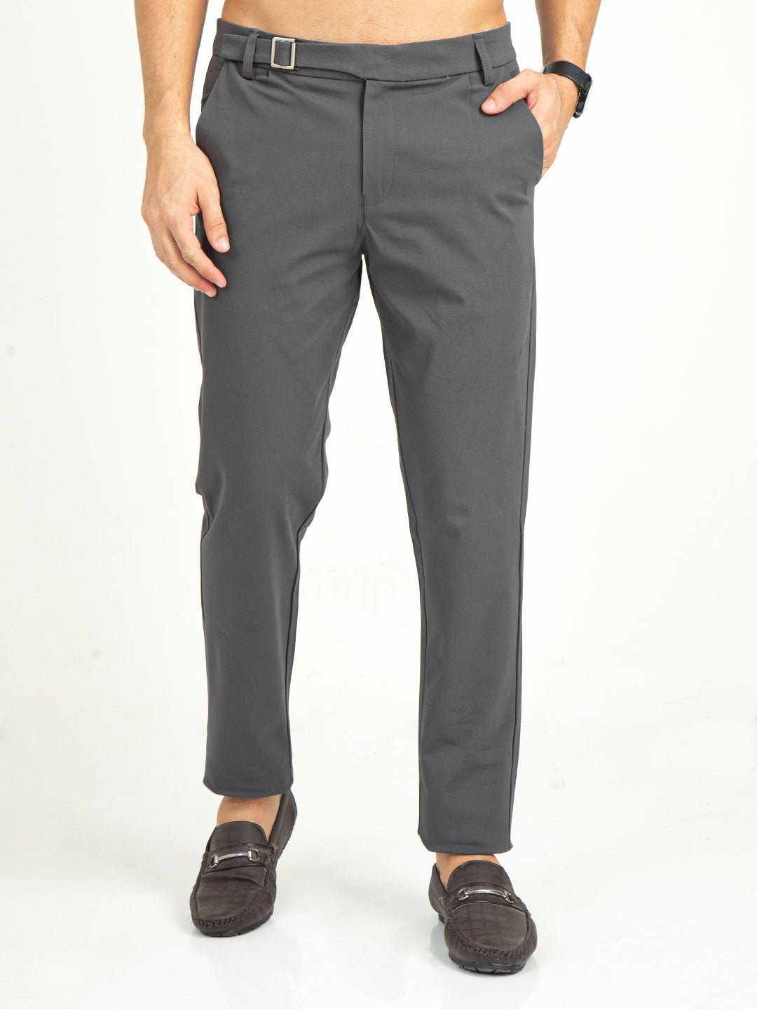 MEN'S Ankle Length Cotton 4 Way Stretch Trouser | Rick Rogue, Rick Rogue