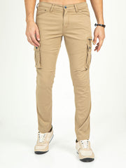 Men's Stretchable Twill Slim Fit Cargo | Cactus, CACTUS