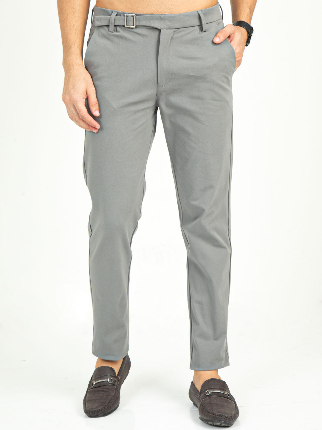 MEN'S Ankle Length Cotton 4 Way Stretch Trouser | Rick Rogue, Rick Rogue