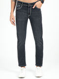 Men's Grey Black Slim Fit Stretchable Jeans 7 stitch ankle length | Rick Rogue, Rick Rogue