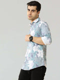 Men's Light Green Digital Printed Shirt